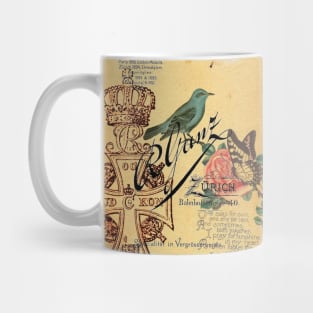 dark academia jubilee vintage cross french bird botanical Mug